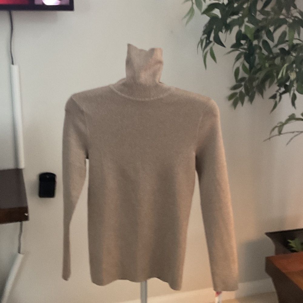 Chico's Beige Turtleneck Sweater